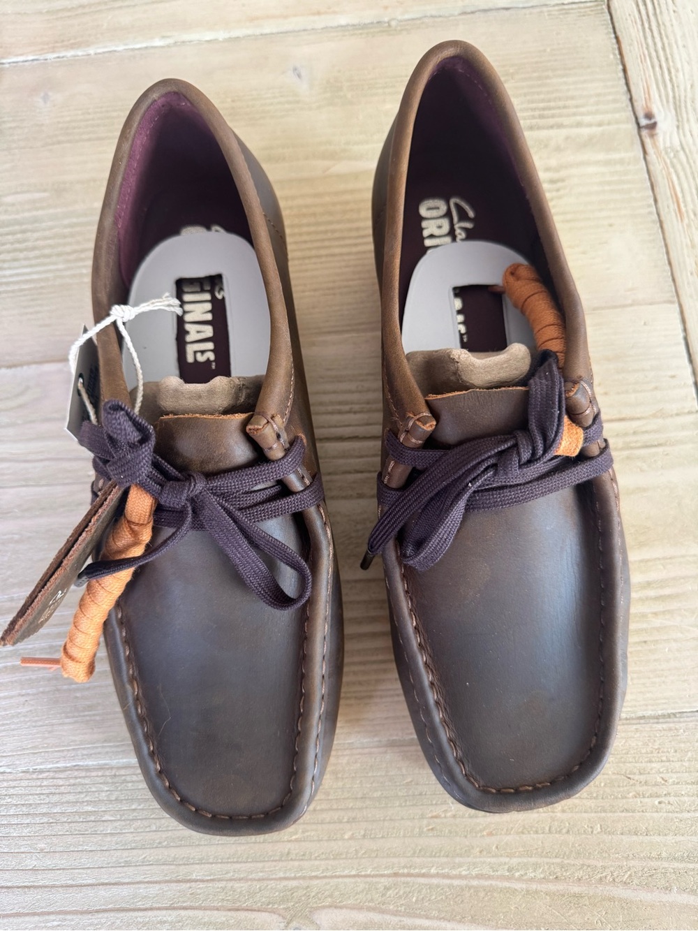 Women’s Brown Leather Wallabee-Style Shoe